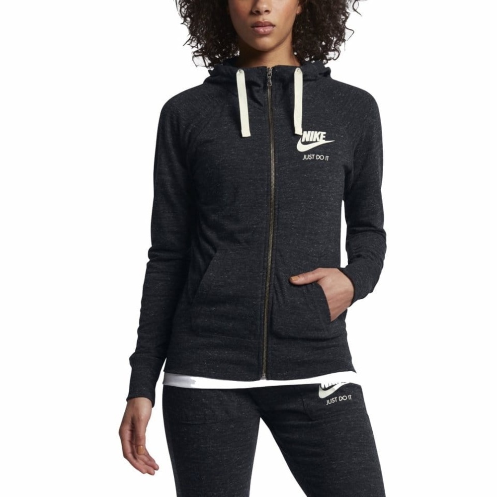 nike hooded grey sweatshirt/jacket - Picture 1 of 9
